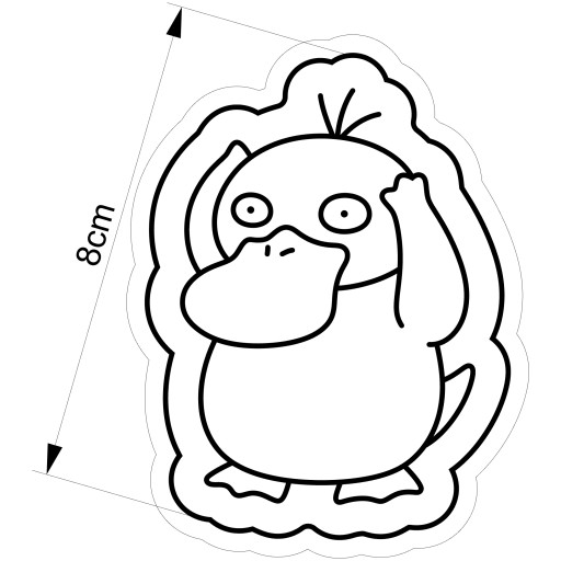 Pokemon Psyduck 1 vykrajovač na sušienky 8 cm
