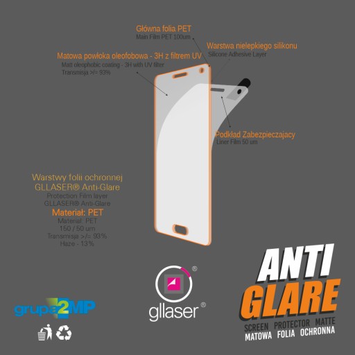 GLLASER Anti-Glare AG ochranná fólia matná Garmin Forerunner 165 / 2 ks.