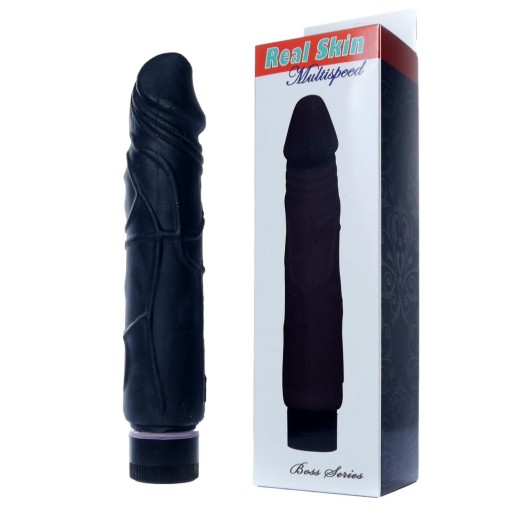Real Skin Realistic Vibrator Black Series Boss
