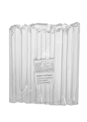 BUBBLE TEA Papierové slamky 13,5x230mm/50ks.