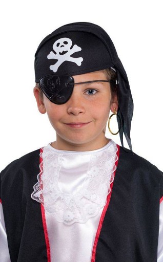 PIRÁTSKA ČIAPKA SO ŠATKOU, ČIERNY MALÝ PIRÁTSKY ČIAPOK