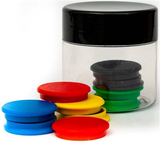 MAGNETY NA FAREBNÉ TABULE V NÁDOBE 10 KS 30MM