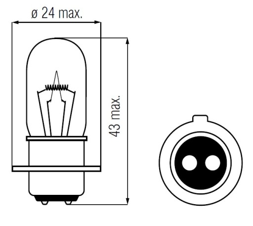 Žiarovka 12V 35/35W PX15D svetlomet SCOOTER