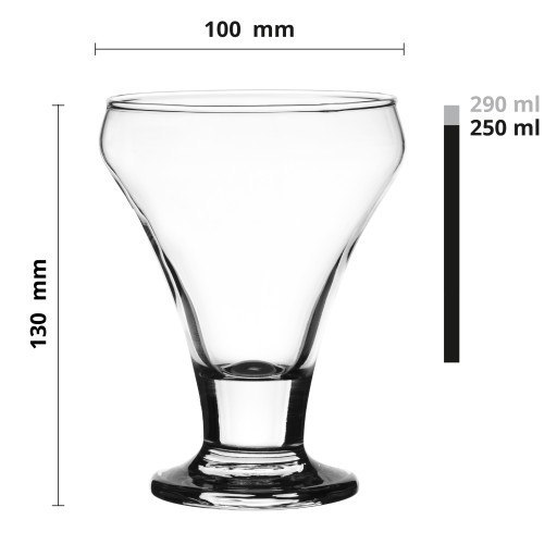 Pohár na zmrzlinu a dezert 290 ml