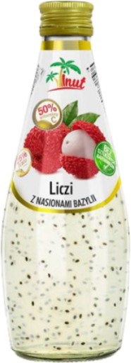 PD VINUT Liči nápoj s bazalkovými semienkami 290ml