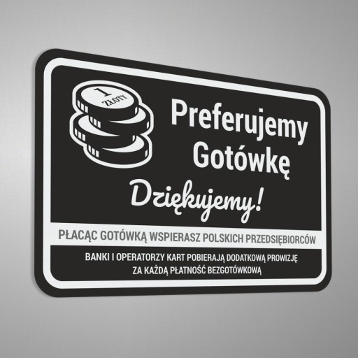 Nálepka - Preferujeme hotovosť 10x15