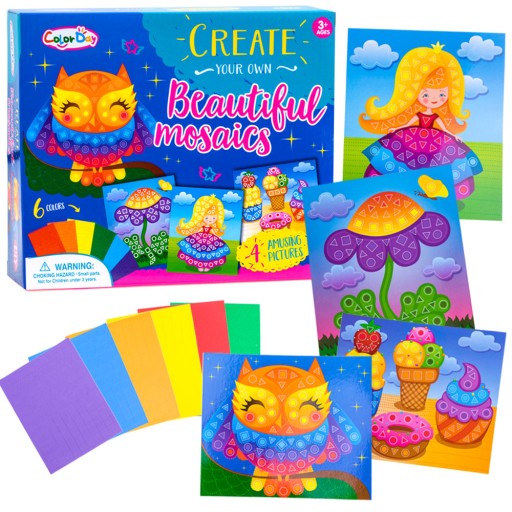 Kreatívna STICKER penová mozaika SOVA ZA2127