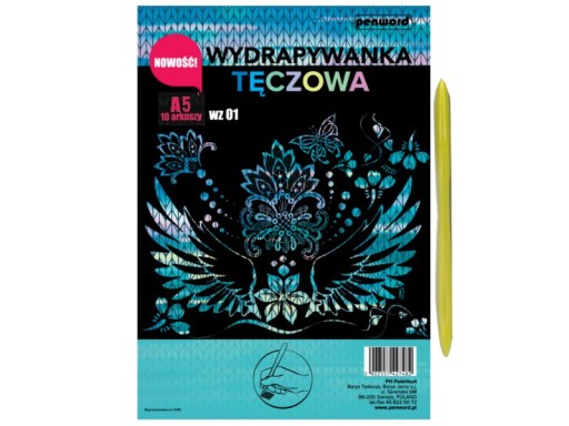 RAINBOW Scratch Board A5 MULTICOLOR WZ-01 10 listov
