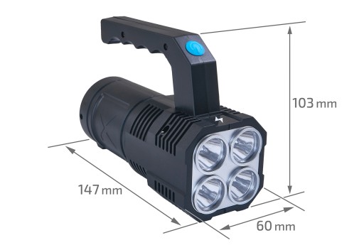 LED BATERKA 2W LED + 3W COB 6000K | BATÉRIA