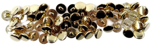 20mm Zlaté gombíky 12 kusov, ZLATÁ farba K236 15010