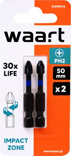Nárazové bity s krížovou hlavou PH2x50mm - 2 ks