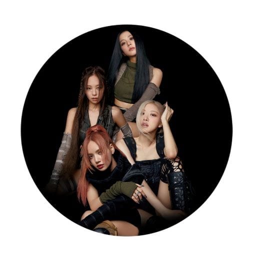 Blackpink K-pop špendlík 58mm, darček pre čierny ružový vejár