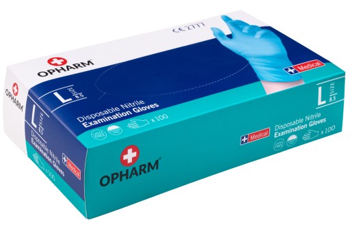 Opharm Blue nitrilové rukavice - Veľkosť: L