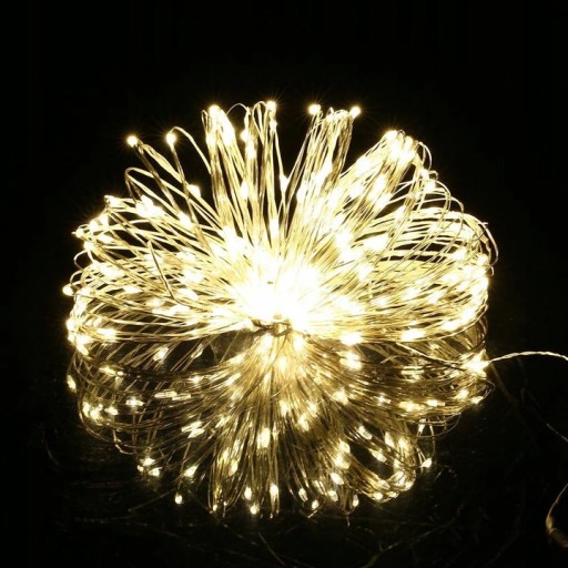 Svietidlá na LED drôte, diódy na batérie, 1,9 m