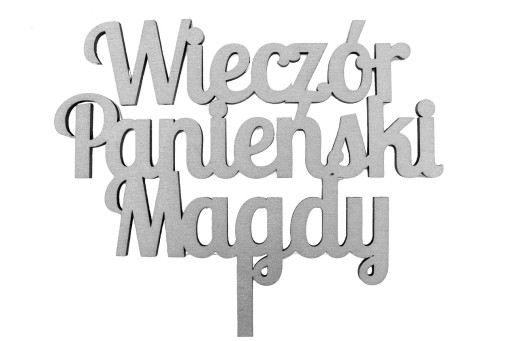BRIDGE PARTY TOPPER Vaše meno PAINTED