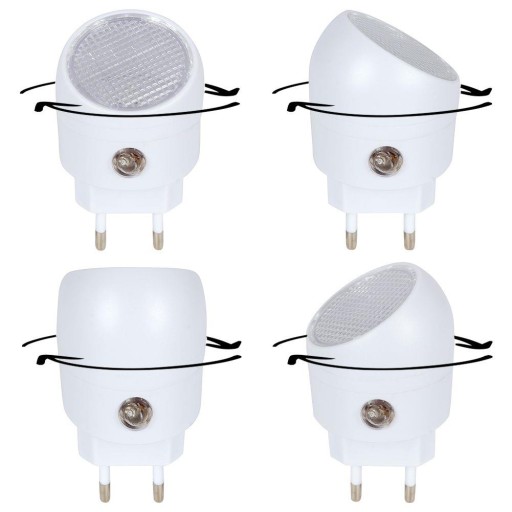 LED nočná lampa, súmrakový senzor pre kontakt