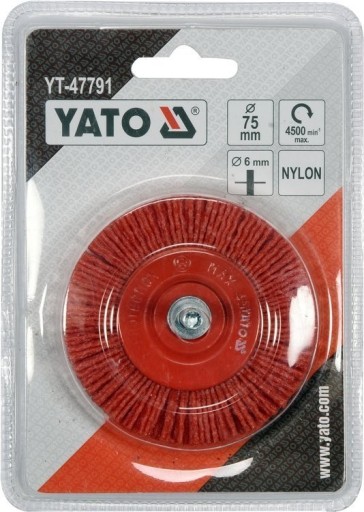 KOTÚČOVÁ KEFA S STOPKOU 75MM NYLON Yato