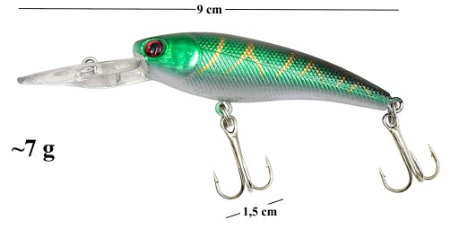 WOBLER 3D EYES 9 cm UMELÁ NÁSTRAHA 7 g