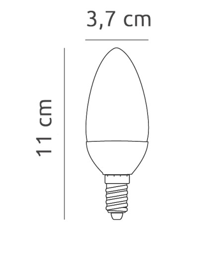 E14 C37 LED žiarovka 10W SMD 1050lm CCD studená biela sviečka