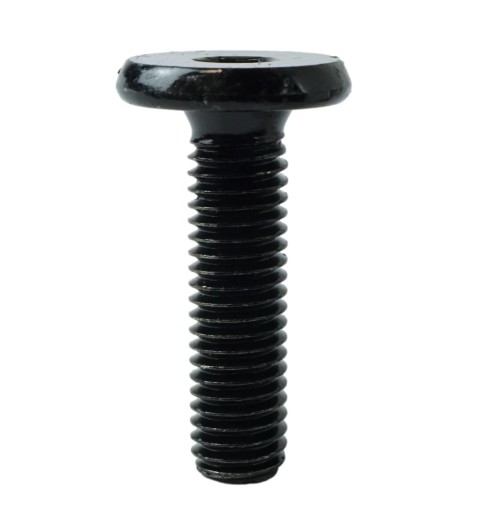10x skrutka M8 x 30 mm plochá imbusová hlava, nábytková skrutka, metrická čierna
