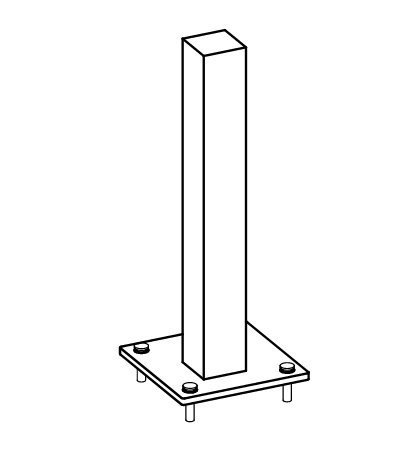 Nábytková noha v=120mm GN-08 - 1 kus