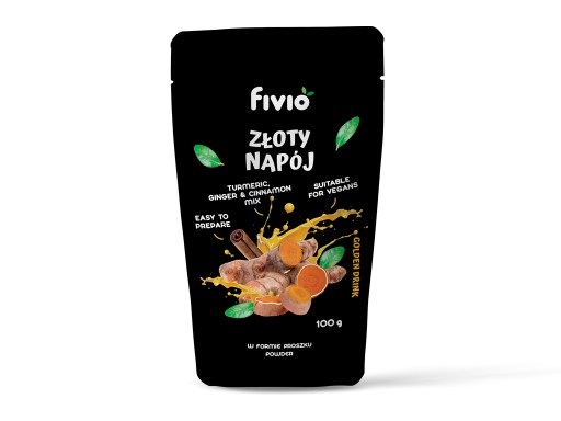 ZLATÝ NÁPOJ ZLATÉ MLIEČKO GOLDEN LATTE 100G KURKUMA PAPRIKA ZÁZVOR ŠKORICA