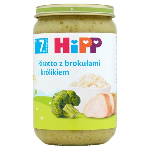 HiPP Rizoto s brokolicou a králikom, 220g