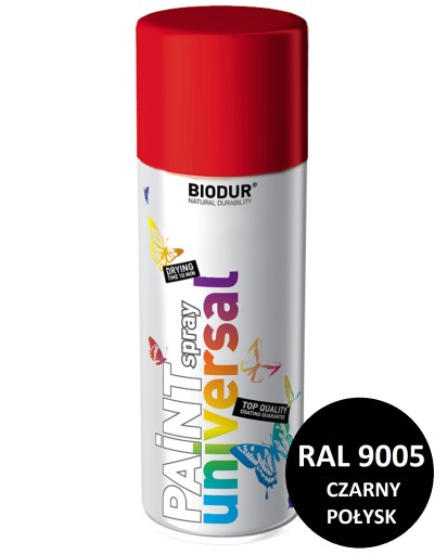 SMALTOVÁ FARBA V SPREJ UNIVERZÁLNY AEROSOL HLBOOK LESK ČIERNA 400 ml