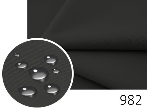 KODURA OXFORD VODEODOLNÉ MATERIÁLOVÉ ZÁCLONY TERASA 982 BLACK RAAIN SUN