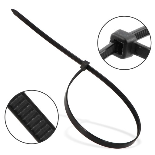 20x sťahovacie pásky Káblové pásky Zipsy 7,6 x 500 mm Silné UV sťahovacie pásky