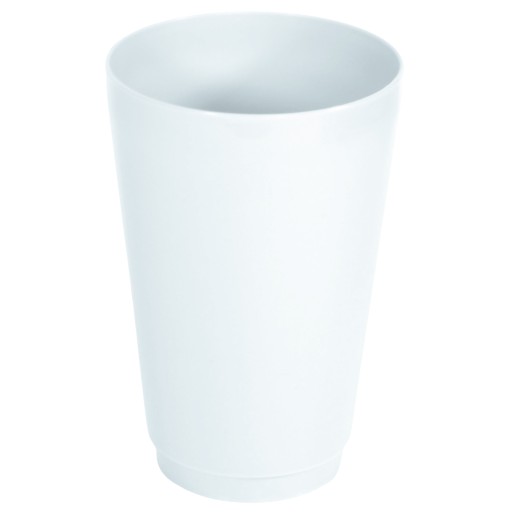 Opakovane použiteľný biely pohár s viečkom 500 ml