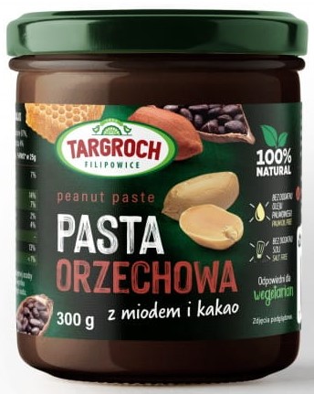 Oriešková pasta s medom a kakaom 300g NATURAL