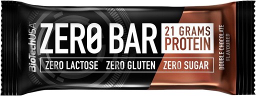 BioTechUSA ZERO BAR 50g DVOJITÁ ČOKOLÁDA