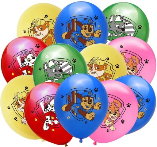 SADA BALÓNOV PAW PATROL SKYE CHASE RUBBLE BIRTHDAY HEL 10ks