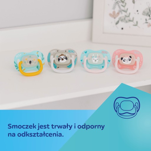 CANPOL BABIES SILIKÓNOVÝ cumlík 0-6M SYMETRICKÝ EXOTICKÝ (PANDA) 34/920_PAND