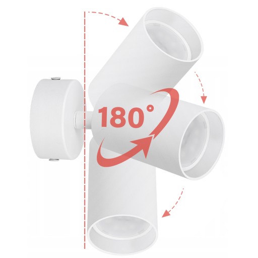 Stropné svietidlo, nástenné svietidlo, halogénové svietidlo, GU10, BIELE LED nástenná trubica