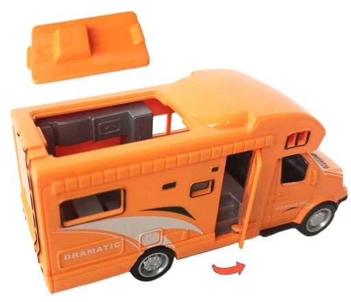 Karavan, kempingové auto, kovové, 50-te roky