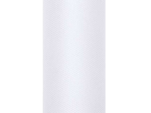 Tyl na cievke PartyDeco BIELA dekoratívna hladká SVADOBNÉ SPOJENIE 15 cm rolka
