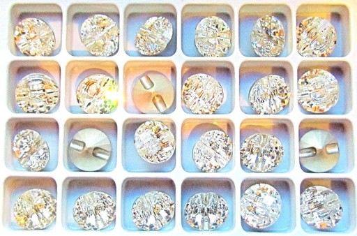 Krištáľový prišívací gombík 14 mm