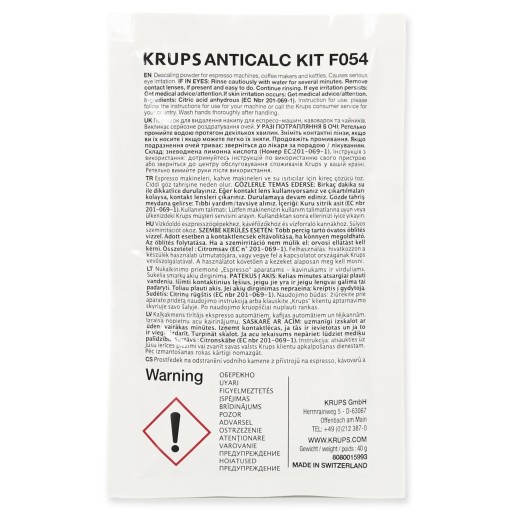ODVÁPŇOVACIE espresso kávovary KRUPS F054 AntiCALC KIT