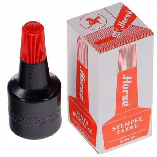 HORSE razítkovací atrament 28 ml červený