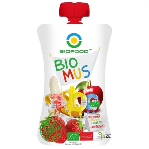 Jahodovo-banánovo-jablkové Mousse BIO 90 g