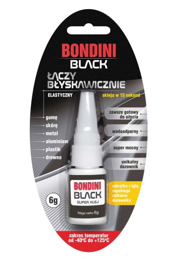 BONDINI PLUS + BONDINI ČIERNA KYANOAKRYLÁTOVÉ LEPIDLÁ