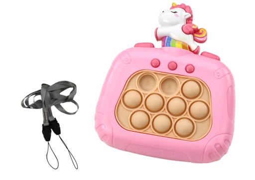Batériový jednorožec Pop It Sensory Game Lights Sounds Pink