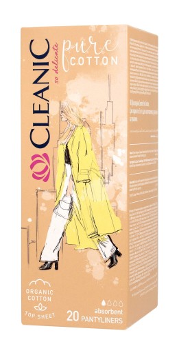 CLEANIC Pure Cotton hygienické vložky 20 ks.