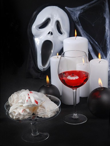 Sviečka s plávajúcim očným diskom Halloweenska očná guľa