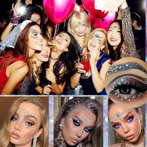 NÁLEPKY KRIŠTÁĽOV FACE ZIRCONIA DIAMANDS 3D GemStickers