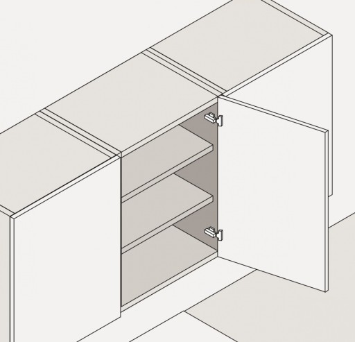 Prekrývací záves BLUM 71B3580 BLUMOTION Clip-T 110