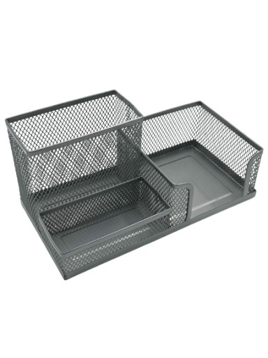 Pen&GO Organizér na pero na stôl sieťovaný box na náradie PG9058 Silver