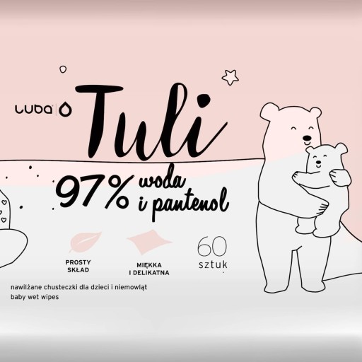 LUBA Vlhčené Utierky VODA A PANTENOL TULI SADA 240 Utierok